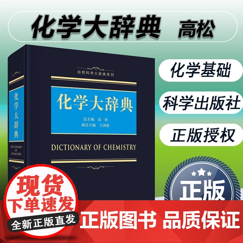化学大辞典 自然科学大辞典系列 综合性化学 辞典使用图书 常用基础重要名词术语 化学学科指导用书 高松 王剑波编 科学出高清大图
