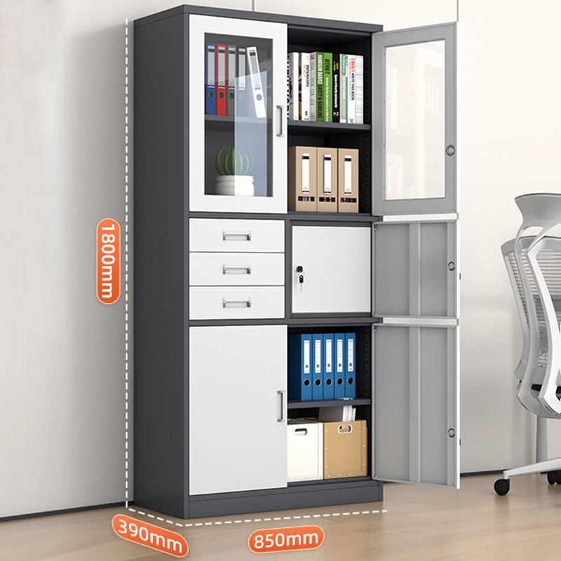 黎谷瑞 铁皮文件柜 偏三斗 台高清大图