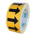 鸣固 管道标识贴 流向介质管路警示牌 消防工业箭头标签贴5*20m 黄底黑箭头一卷 ZH1358 KS589795
