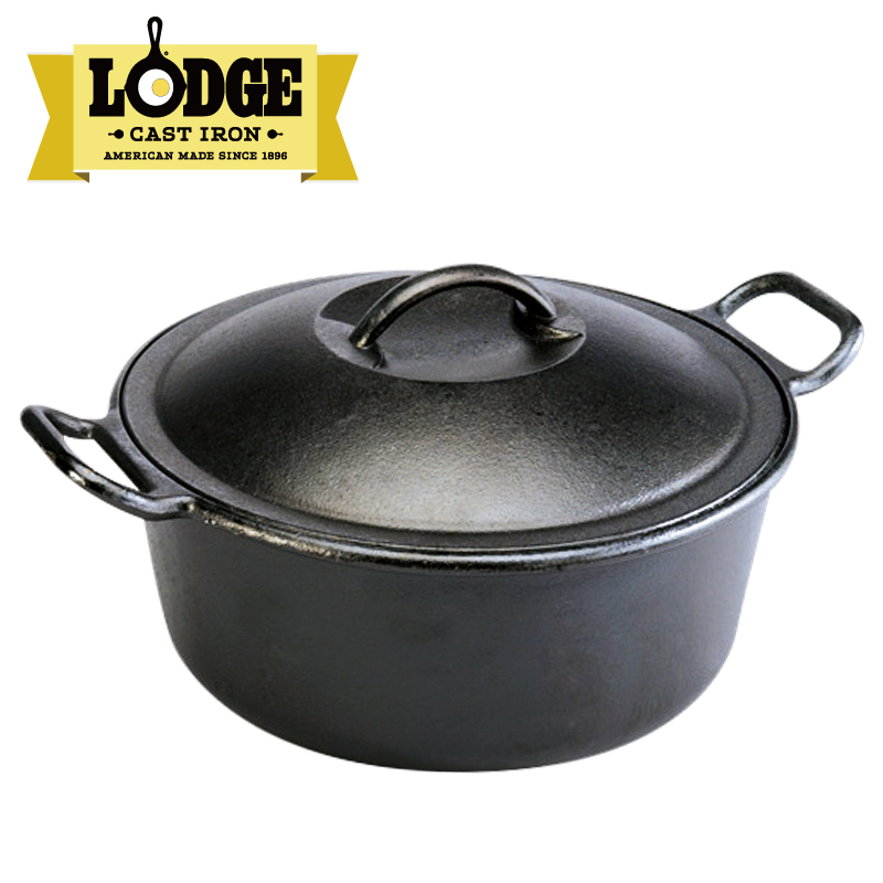 LODGE[美国进口]洛矶铸铁锅炖锅不粘锅无涂层电磁炉汤锅家用P10D3