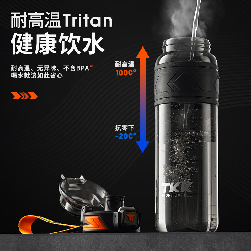 TKK运动水杯男士大容量tritan塑料茶杯子耐高温健身水壶中小学生水瓶高清大图
