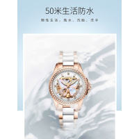 2020新款冠琴名牌手表女士机械表时尚潮流简约防水气质水钻女表机械表