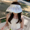 太阳帽韩版夏季帽女渐变色黑胶贝壳帽大帽檐防紫外线遮阳帽