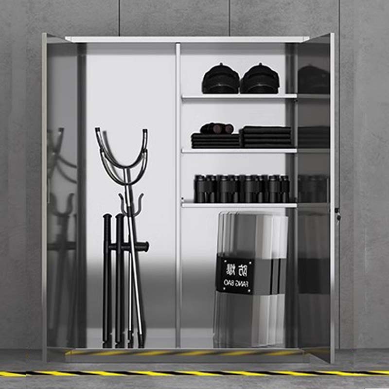 汉诺鑫威不锈钢防暴器械装备柜应急物资工具柜安保反恐盾牌柜警务室防爆柜304加厚材质1600*1200*400不锈钢门防暴高清大图