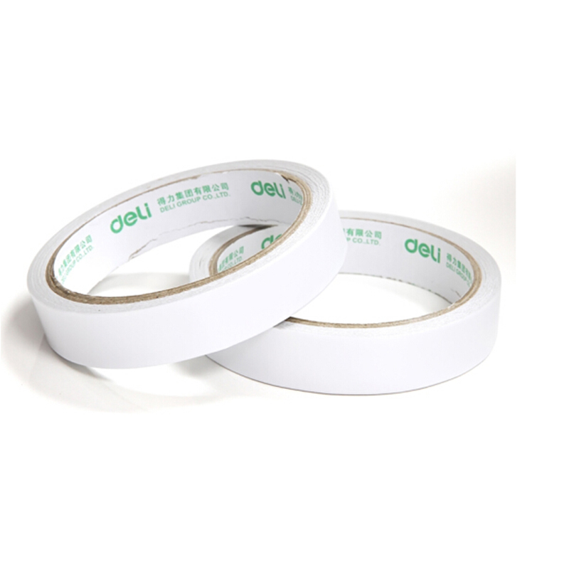 得力（deli）30402 得力棉纸双面胶带 双面胶 得力文具 16卷装