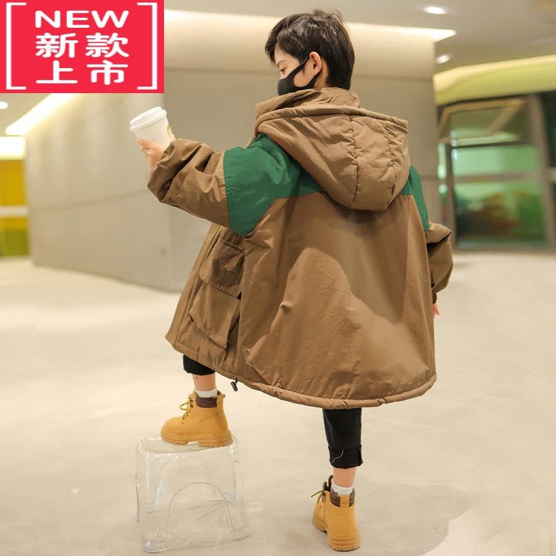 可莉允童装男童秋冬装洋气派克服棉服2022新款加绒加厚外套棉衣冬季款潮图片