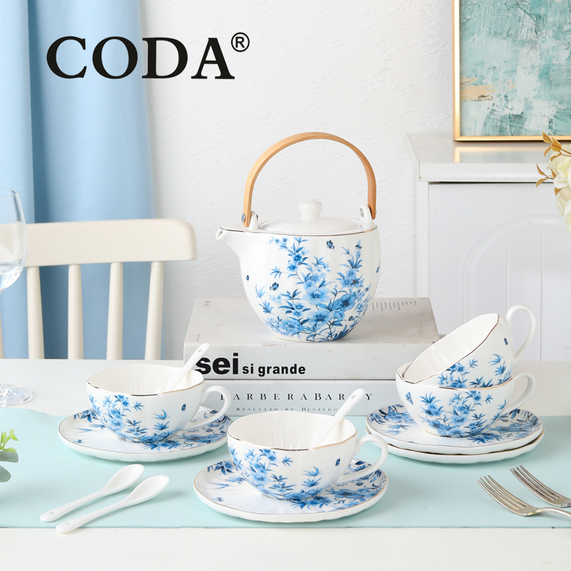 蔻达CODA 青花瓷 蝶舞茶具套装 D2311 /套