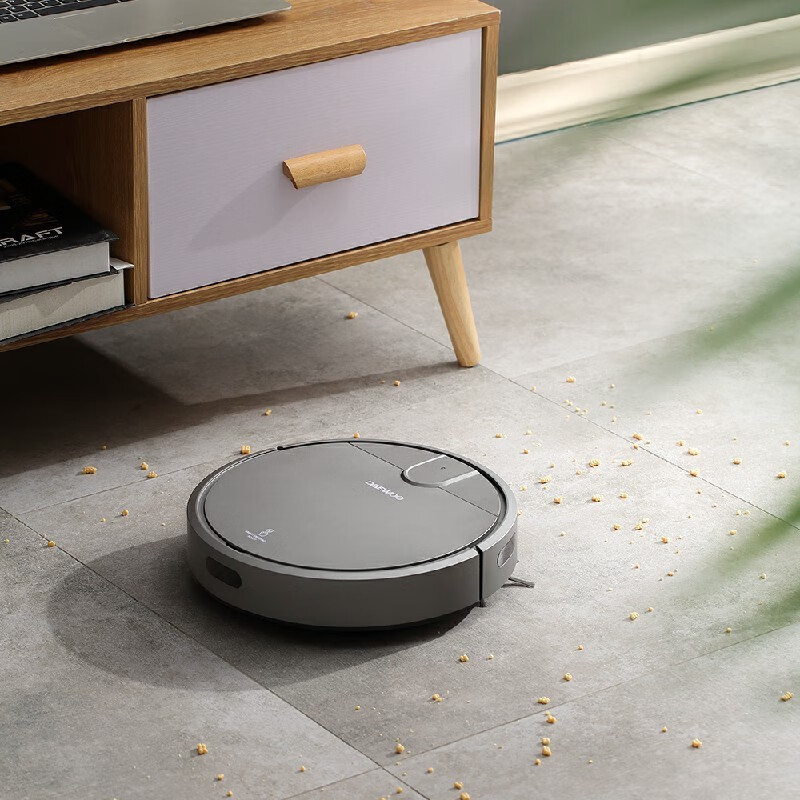 大宇(DAEWOO) 10W智能扫地机器人带水箱可拖地一键操控降噪扫地机 金属灰 DY-SD02高清大图