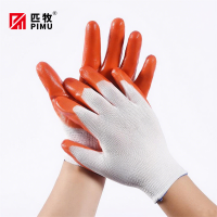 匹牧 PM-ST-G034 挂胶手套 尼龙PVC小半挂手套 12双/打 单位：双（单双不发货）
