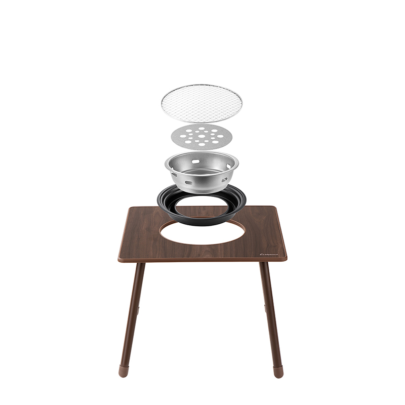 外交官(Diplomat) 围炉煮茶烧烤炉 两件套(围炉桌+小茶几)DFJ-702高清大图