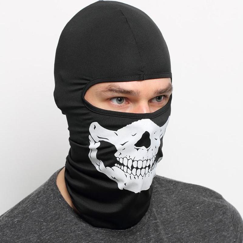 新款使命召唤6ghost幽灵面罩面具cs头套夏季骑行防尘骷髅面罩骷髅头巾