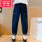 可莉允女童裤子秋冬款加绒厚儿童牛仔裤外穿2022新款大童装女孩保暖长裤保暖裤