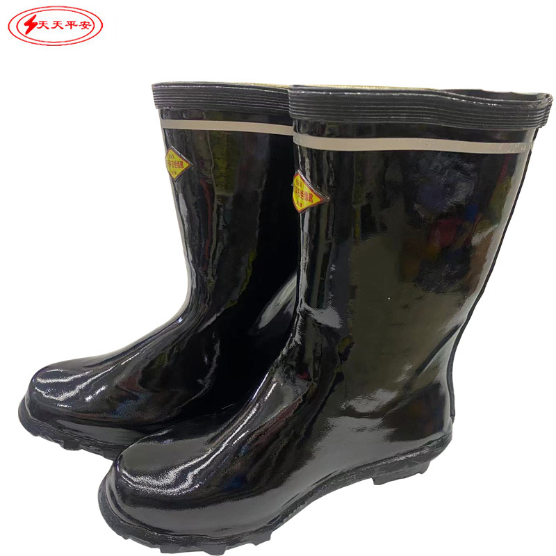 天天平安 中筒绝缘靴 中筒橡胶雨靴 高耐磨防滑矿用劳保靴 工矿靴 6KV/双