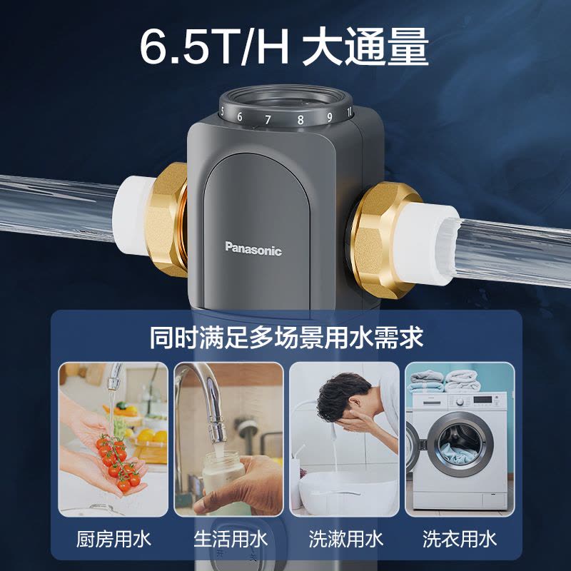 松下家用海豚s前置大流量过滤器FP-QZ65UJC图片
