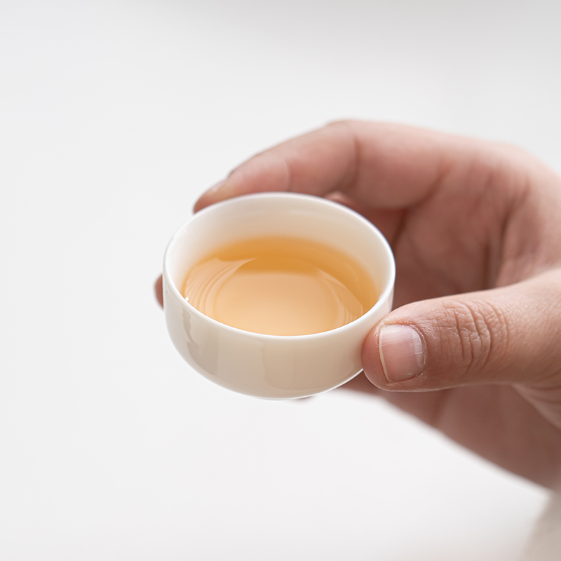 苏氏陶瓷(SUSHI CERAMICS)羊脂玉花开富贵快客杯旅行包便捷茶具