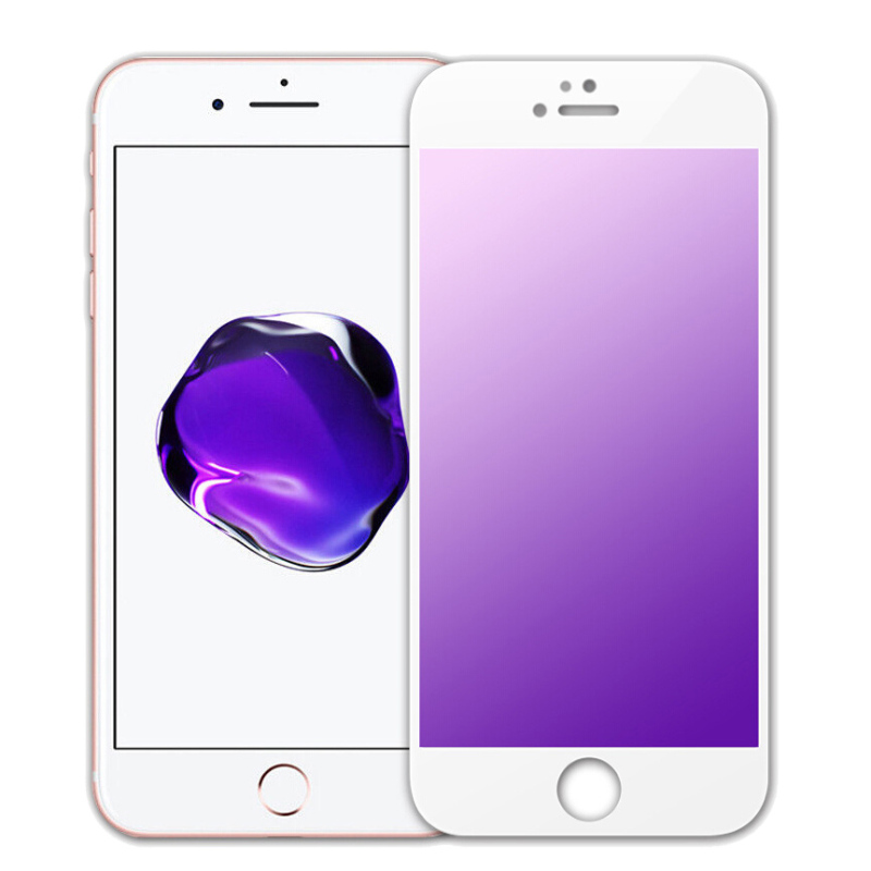 送手机壳]溪特 苹果iphone6/6splus手机膜自营蓝光版钢化玻璃膜(5.5英寸)原装全屏钢化膜高清防乱花贴膜白色