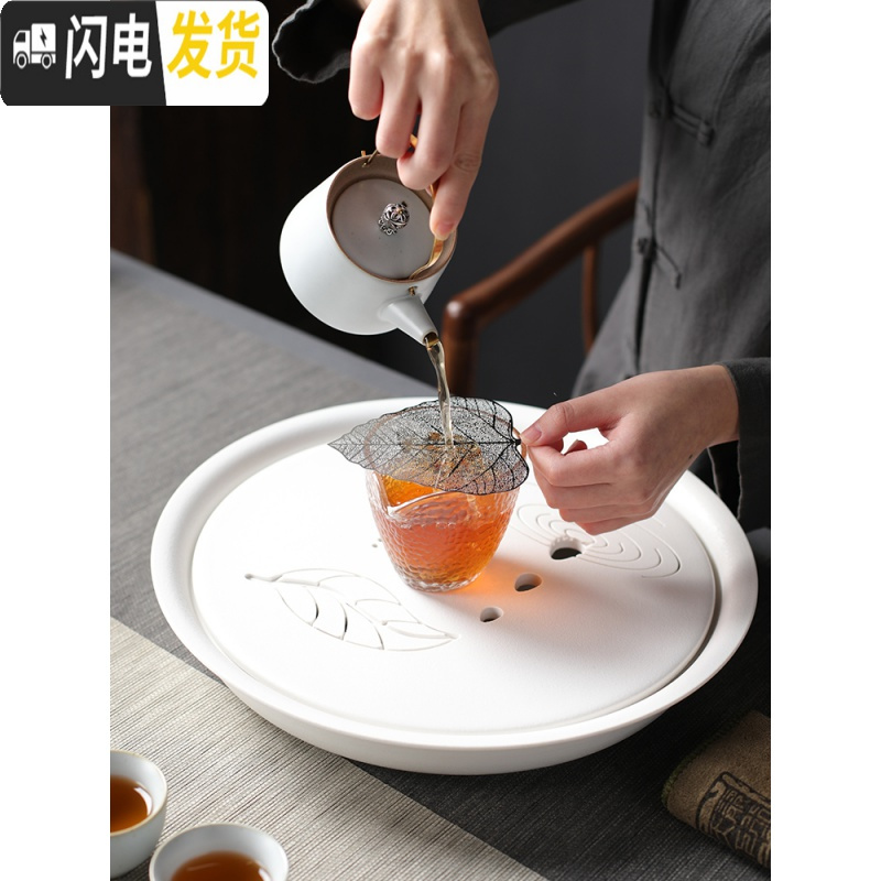 三维工匠旅行功夫茶具套装户外便携式快客杯一壶四杯家用茶盘茶壶茶杯日式 复古黑色提梁壶+玻璃茶海+黑色M四方茶盘 9件