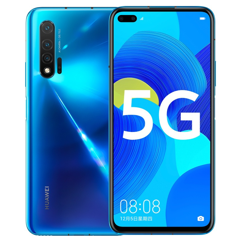 华为/HUAWEI nova 6 5G 8GB+256GB 苏音蓝 前置广角双摄 3200万自动对焦