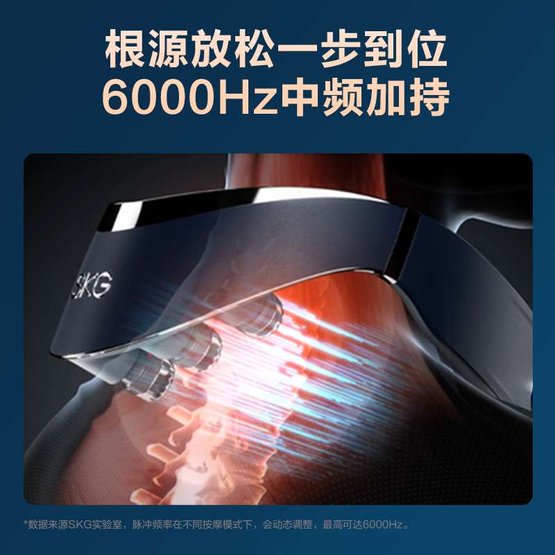 SKG颈部摩仪 G7系列2代颈部按摩仪商务蓝/米金高清大图