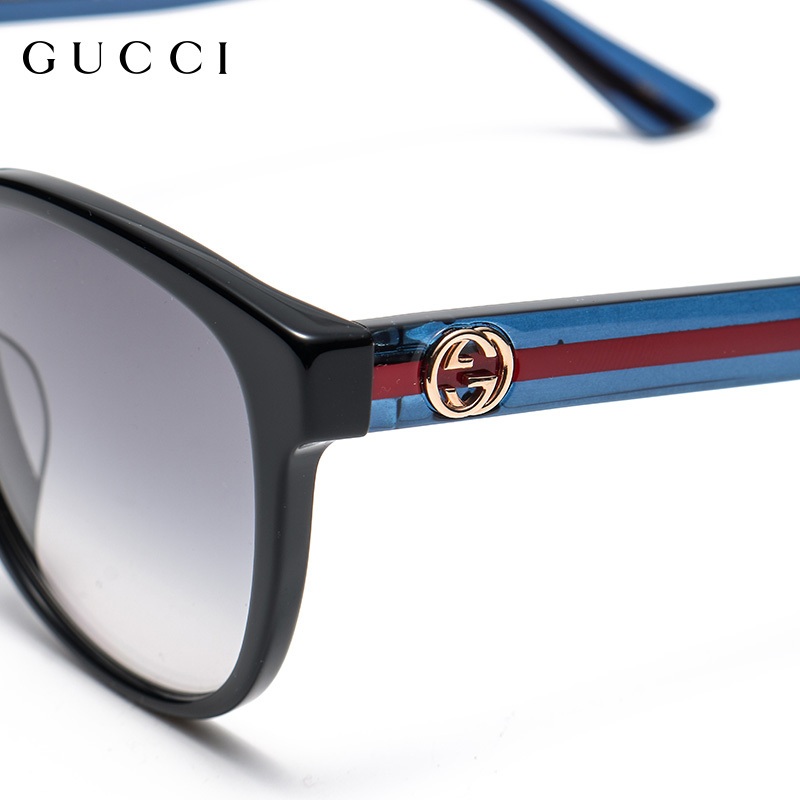GUCCI墨镜女2020年春季新款韩版GG0703SK古驰太阳镜男GG0703SK-003-55