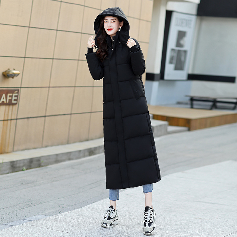 棉衣女加长款2024秋冬季新款韩版宽松大码女装过膝加厚外套女棉服高清大图