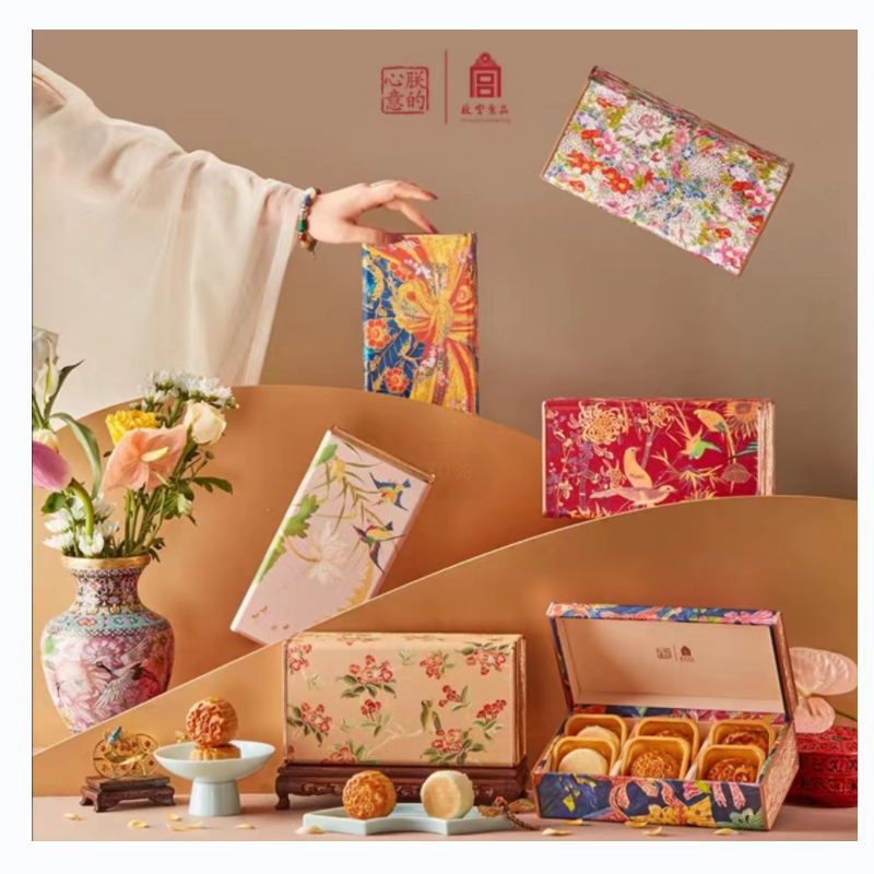 朕的心意 锦盒百花中秋礼盒300g中秋节传统糕点团购礼品高档礼盒零食
