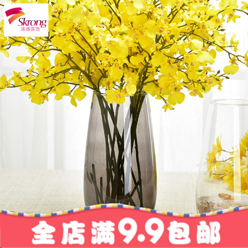 恐龙蛋造型花器 欧式彩色玻璃花瓶 插花透明 客厅餐桌工艺品摆件