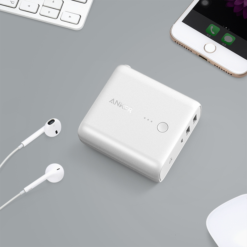 Anker超级充移动电源&充电器二合一(白色)5000mAh 适用于苹果充电器 出门更省心