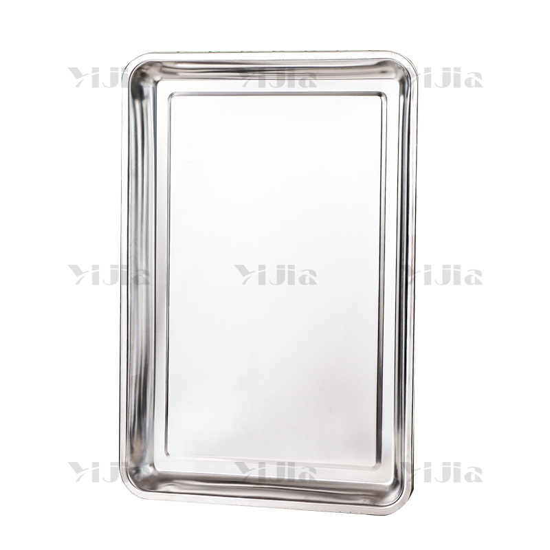 翌嘉YJ40625021 304不锈钢方盘蒸饭盘食堂托盘蒸饭柜烤箱面包馒头盘商用托盘 600*400*48