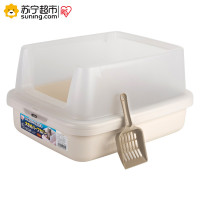爱丽思(IRIS) 半封闭式除臭猫砂盆 双层猫厕所 NA400N 茶色