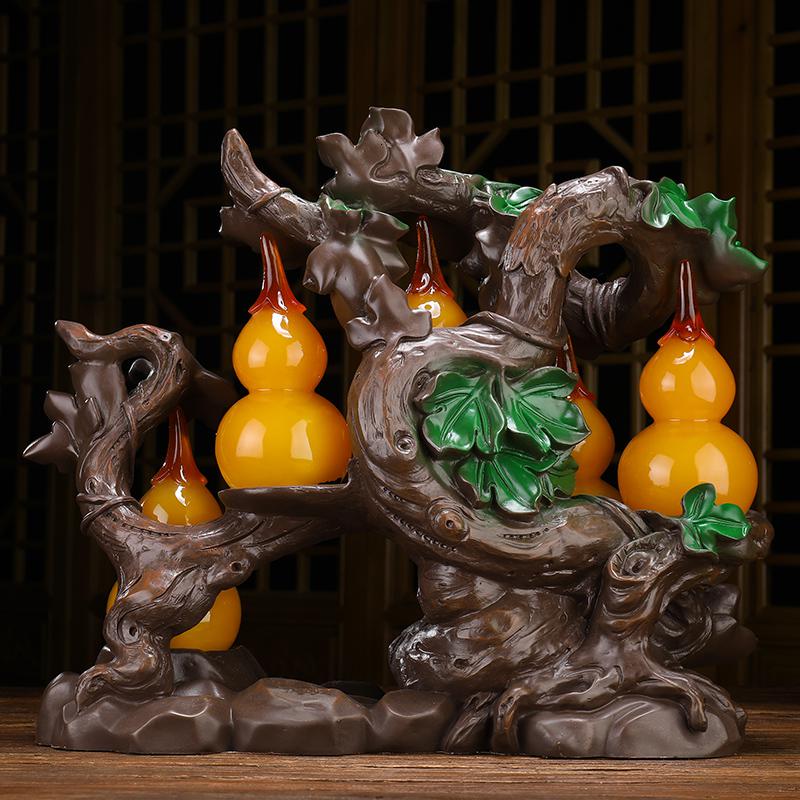 美帮汇五福临葫芦摆件家居饰品客厅创意现代酒柜装饰品室内电视柜高清大图
