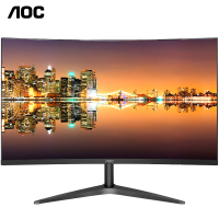 冠捷(AOC) C24B1 窄边框台式液晶电脑屏幕 三代曲面显示器 23.6英寸 (VGA+DVI)黑色