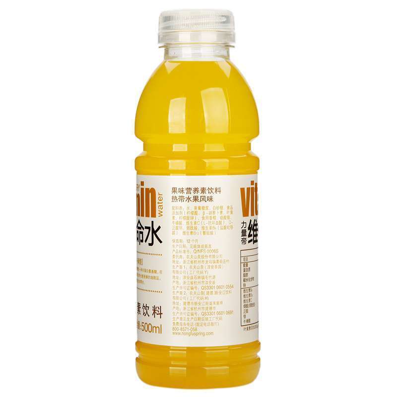 力量帝维他命水果味营养素饮料(热带水果风味)500ml瓶装