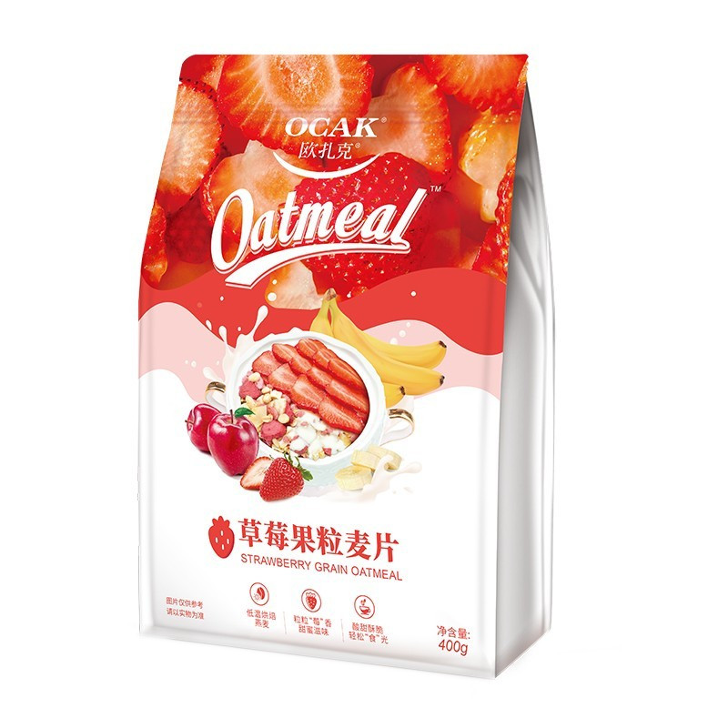 欧 扎 克 玫瑰草莓坚果麦片400g