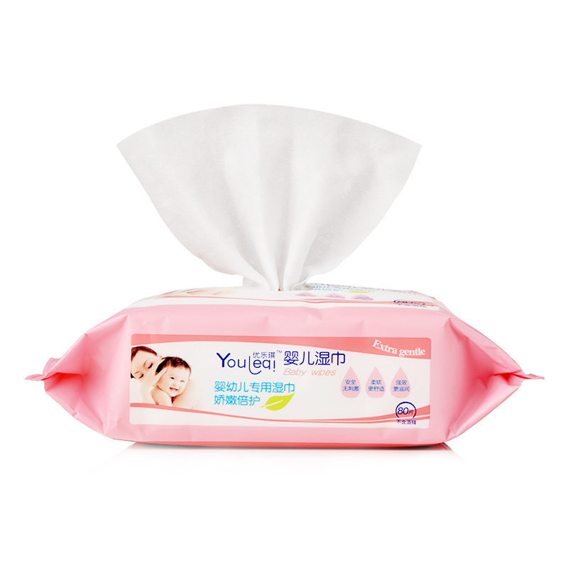 优乐琪(Youleqi) 湿巾 婴儿湿纸巾80片*1包 单包装宝宝通用湿纸巾