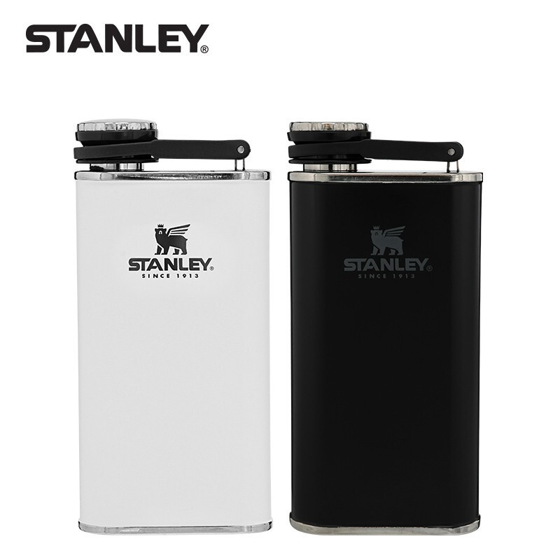STANLEY史丹利304不锈钢酒壶小扁平酒瓶旅行户外便携随身经典白