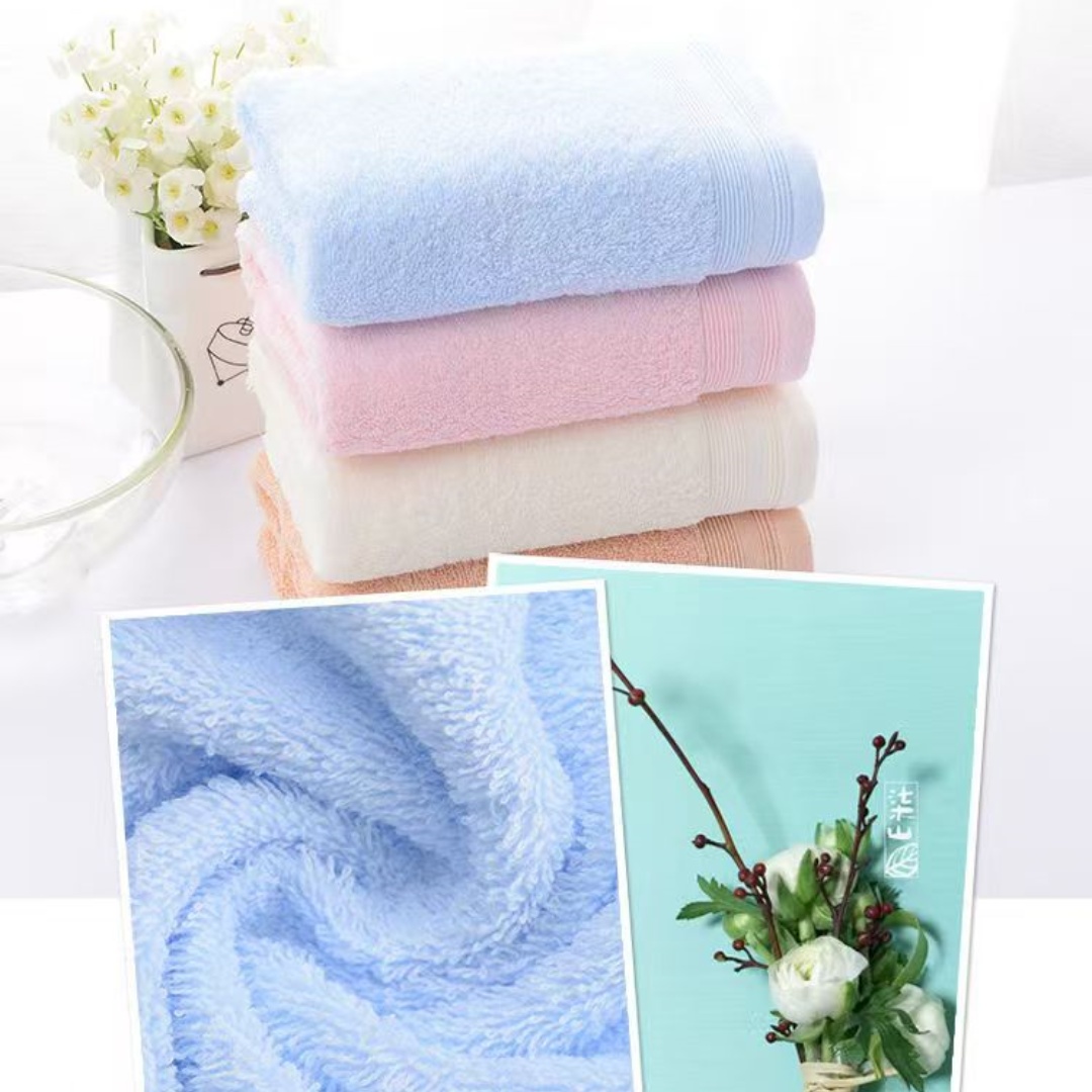 洁丽雅纯棉毛巾洗脸巾吸水家用74*33cm 4条装高清大图