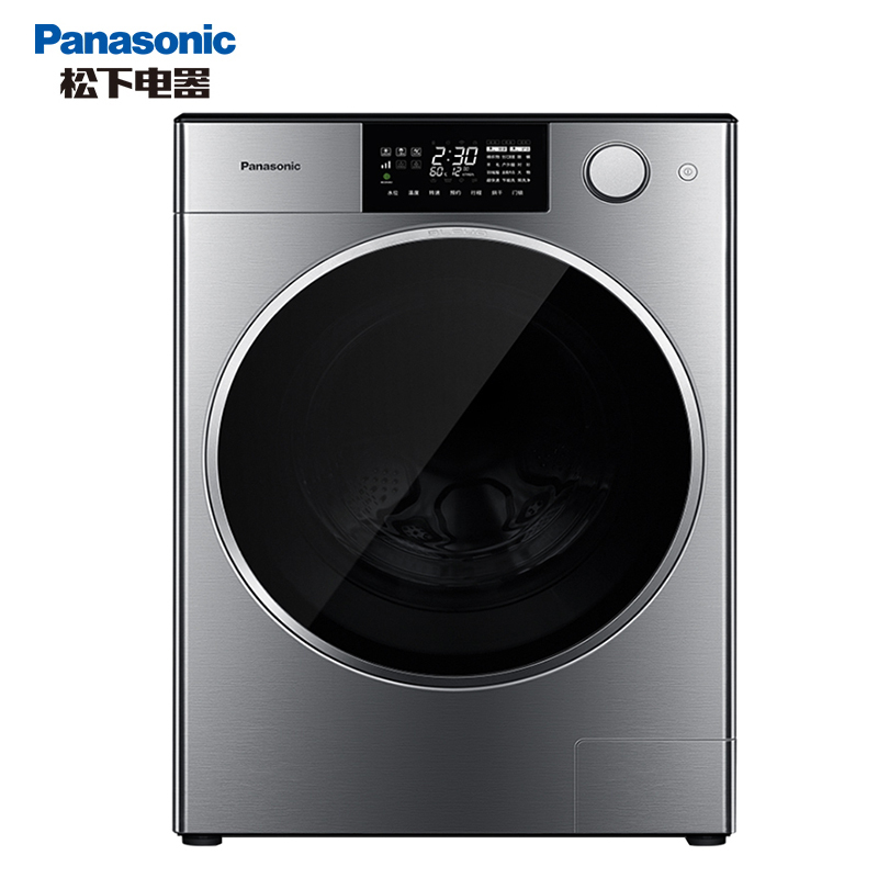 松下(Panasonic) 滚筒洗衣机 10公斤 XQG100-P1DM 纳米水离子除菌除味 护理 洗烘一体