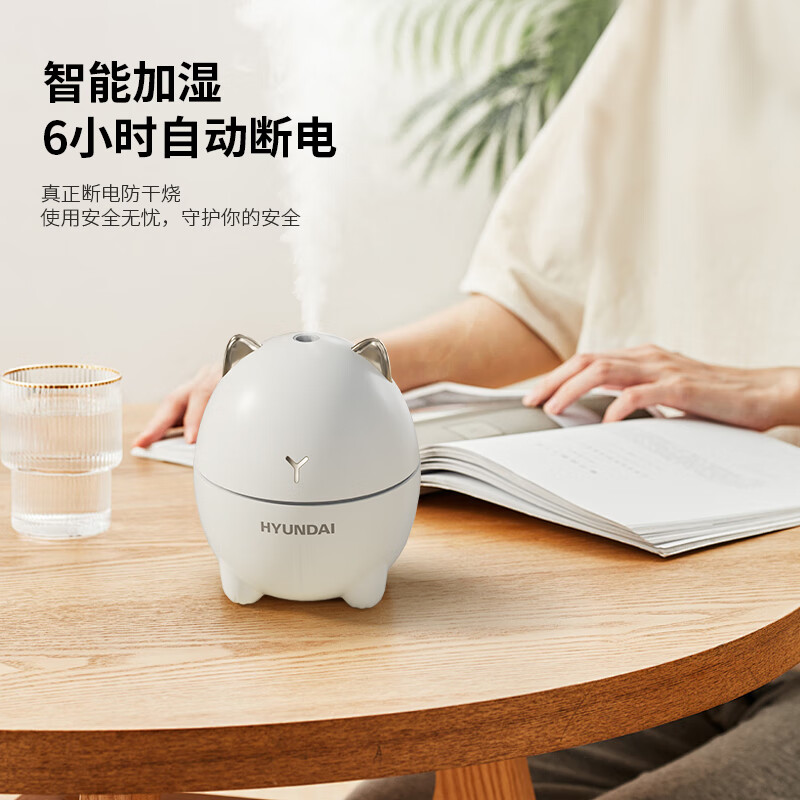 HYUNDAI(韩国现代)嘟嘟猫家用加湿器 DDM-1白色高清大图