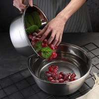 美厨(maxcook)304不锈钢盆调料盆 盘/碟洗菜盆沙拉盆和面腌肉盆 加大加厚32CM可用电磁炉 MCWA673