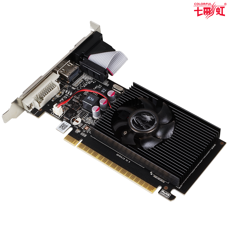 STK七彩虹GT710黄金版2G高清显卡 老机器台式机电脑独显升级替换 支持3屏显示器 支持4K