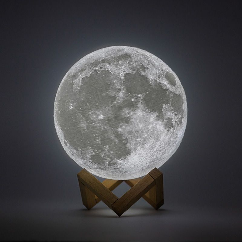 3d打印月球灯月亮灯无接缝浪漫创意生日礼物女生男充电led小夜灯