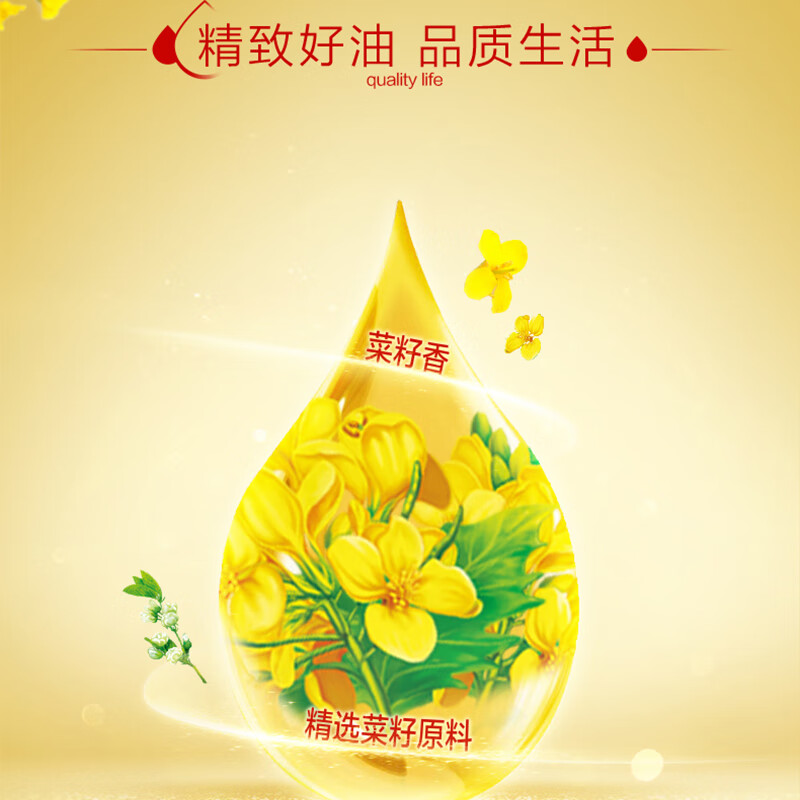 香满园食用油 非转压榨 纯香菜籽油5L高清大图