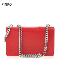 【直营】品高(PINKO) LOVE MAXI STUDS 系列女士单肩斜挎花纹铆钉链条包 牛皮 欧美时尚