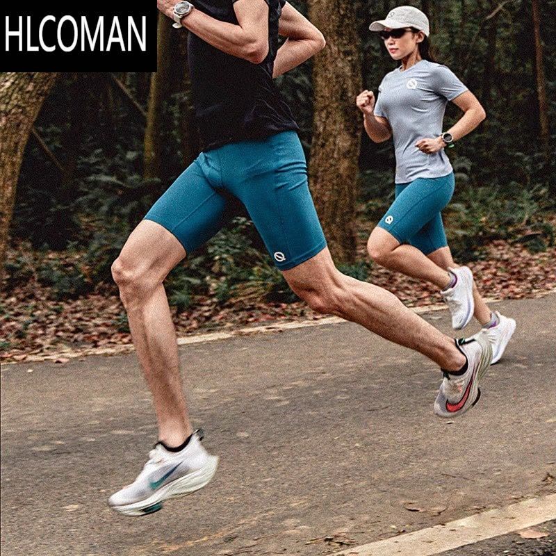 HLCOMANQINKUNG轻功五分跑步紧身裤男士体育马拉松赛道瑜伽弹力运动短裤图片