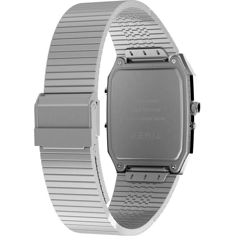 Timex/天美时复刻经典自动机械表男女士复古商务运动时尚黑盘钢带