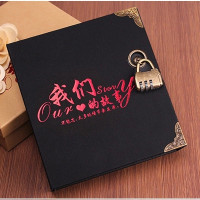 密码锁相册DIY手工韩国创意礼品闺蜜生日情侣粘贴式影集送洗照片 三维工匠 记忆里+插袋+礼盒