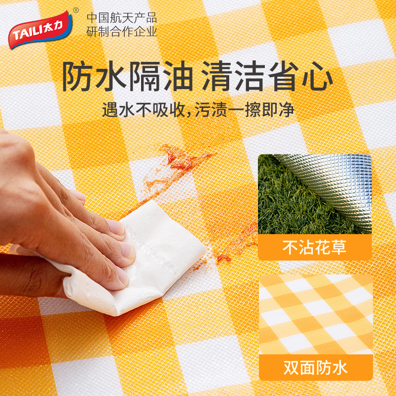 太力户外露营防潮垫加厚帐篷地垫春游野餐垫防水草坪专用折叠便携