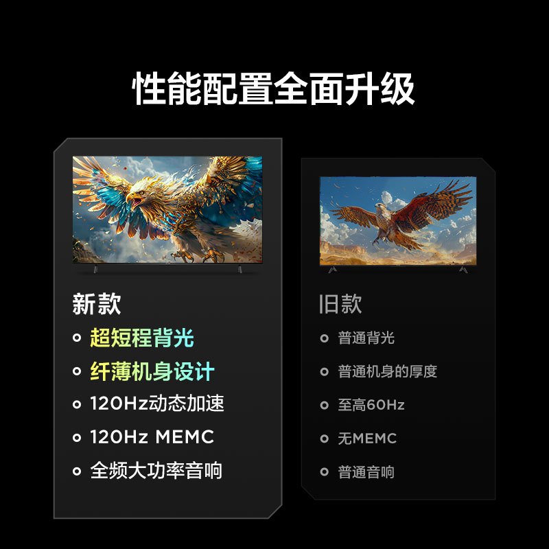 雷鸟鹏6SE 24款家电国家补贴电视机75英寸120Hz动态加速游戏智能液晶平板电视机75S365C-JN