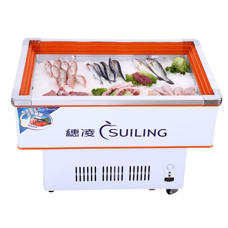 穗凌(SUILING)冰柜商用展示柜鲜肉柜串串麻辣烫展示柜保鲜柜点菜柜冷藏冷冻烧烤海鲜柜玻璃冷柜1.2米带LED灯